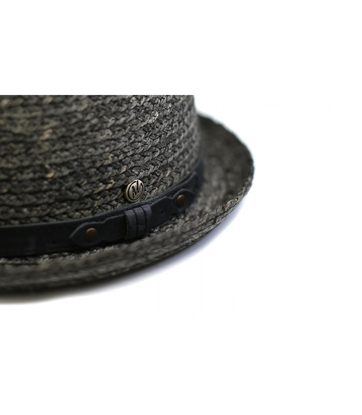 M by Flechet grey straw pork pie M by Flechet grey straw pork pie